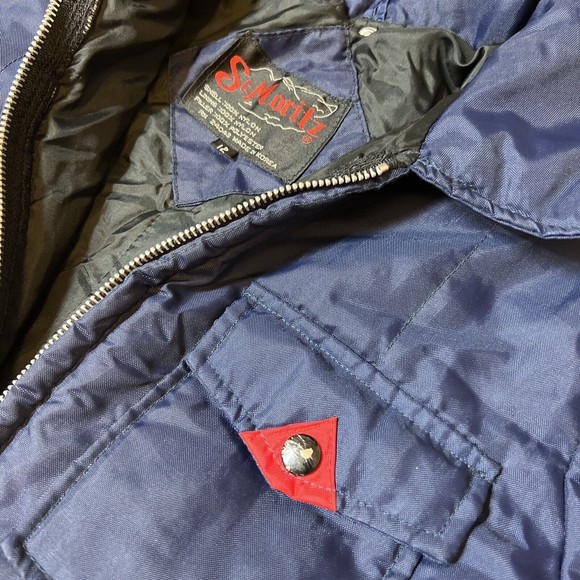 Vintage St. Moritz Blue Ski Suit Youth Size 12 - Picture 2 of 3